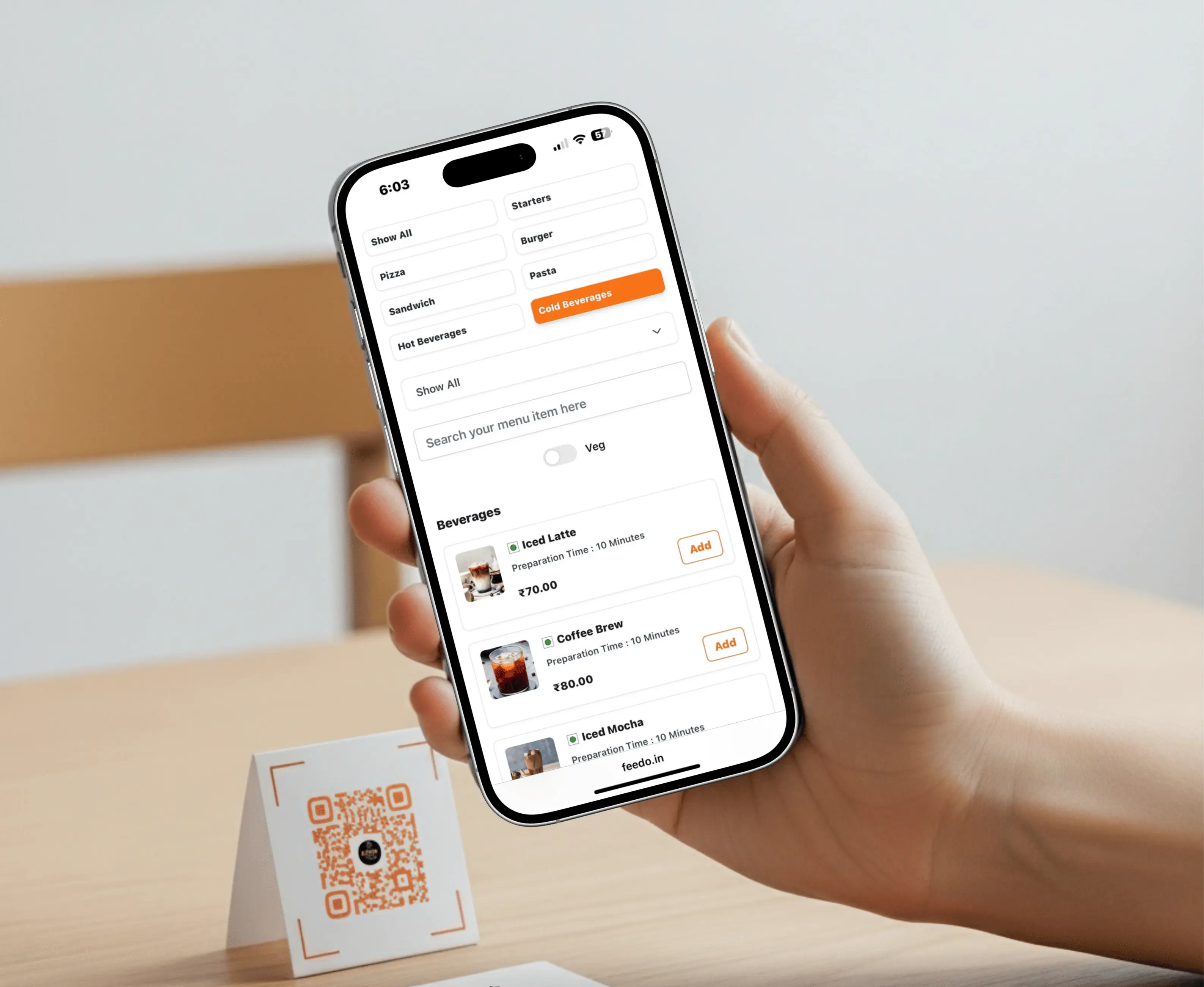 Online QR Ordering